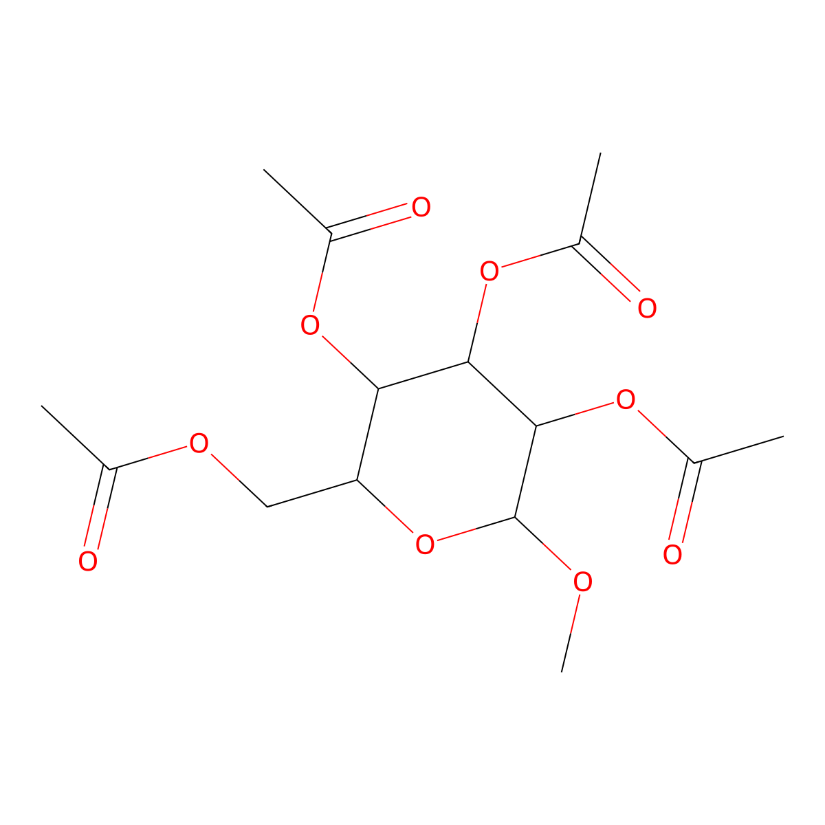 Methyl 2,3,4,6-Tetra-O-acetyl-b-D-mannopyranoside molecular structure, CAS 5019-25-0
