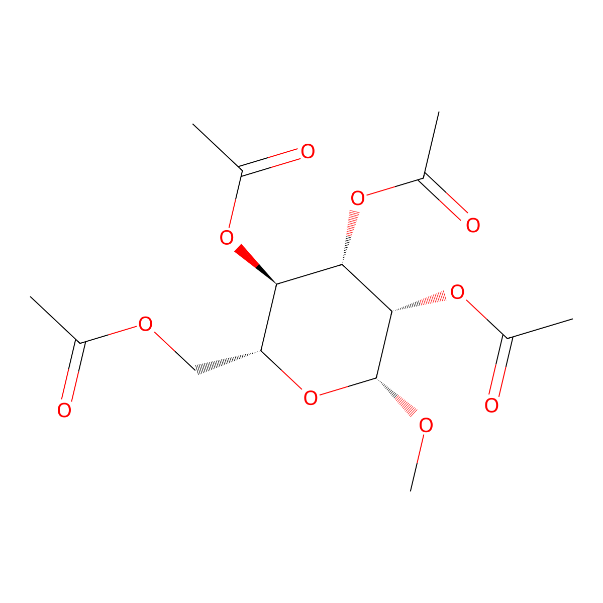Methyl 2,3,4,6-Tetra-O-acetyl-b-D-mannopyranoside molecular structure, CAS 5019-25-0
