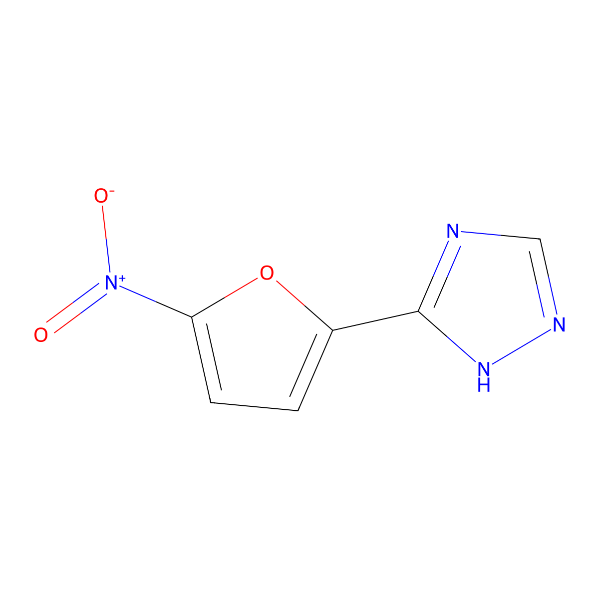 3-(5-Nitro-2-furyl)-4H-1,2,4-triazole molecular structure, CAS 5019-55-6