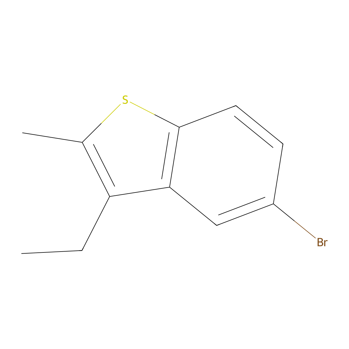 5-Bromo-3-ethyl-2-methyl-1-benzothiophene molecular structure, CAS 501901-98-0