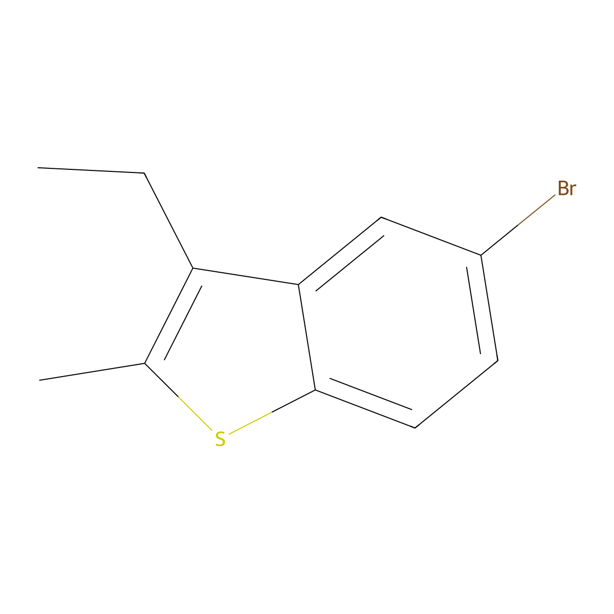 5-Bromo-3-ethyl-2-methyl-1-benzothiophene molecular structure, CAS 501901-98-0