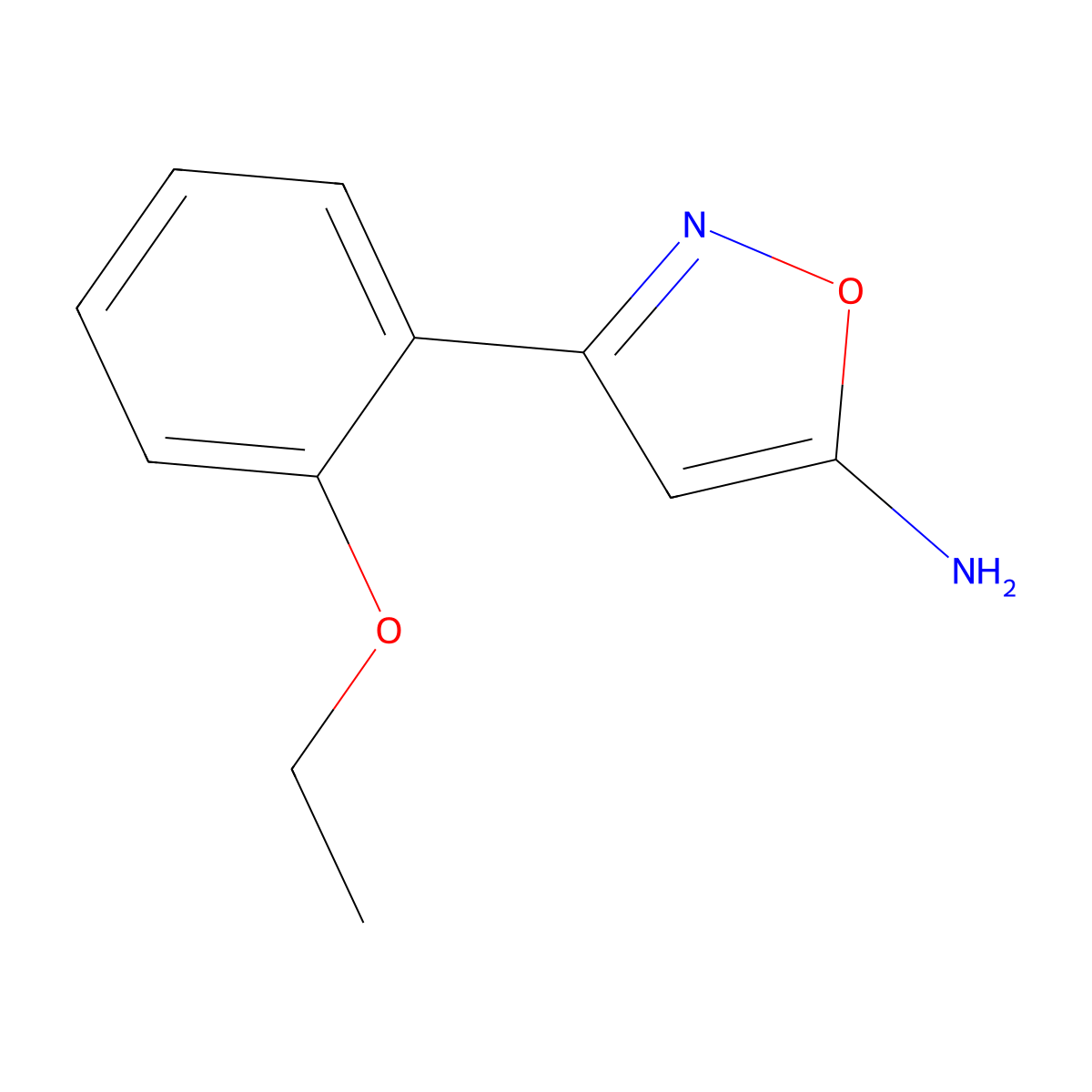 3-(2-Ethoxyphenyl)-1,2-oxazol-5-amine molecular structure, CAS 501902-15-4