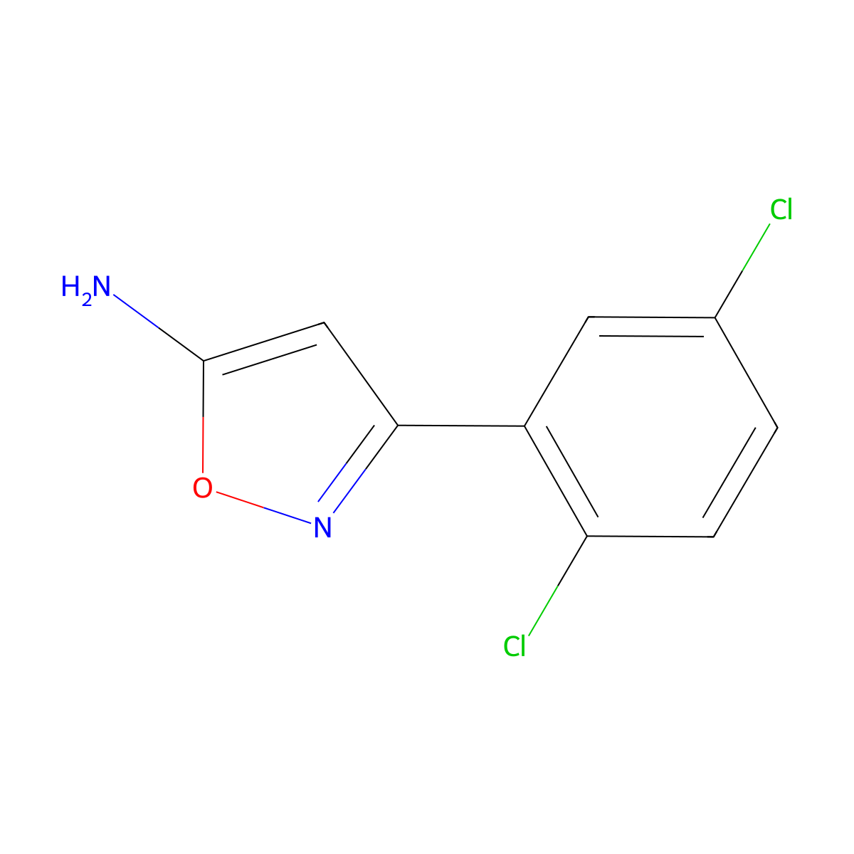 3-(2,5-Dichlorophenyl)-1,2-oxazol-5-amine molecular structure, CAS 501902-21-2