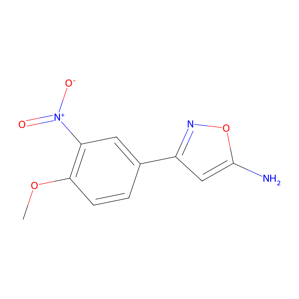 3-(4-Methoxy-3-nitrophenyl)-1,2-oxazol-5-amine molecular structure, CAS 501902-55-2