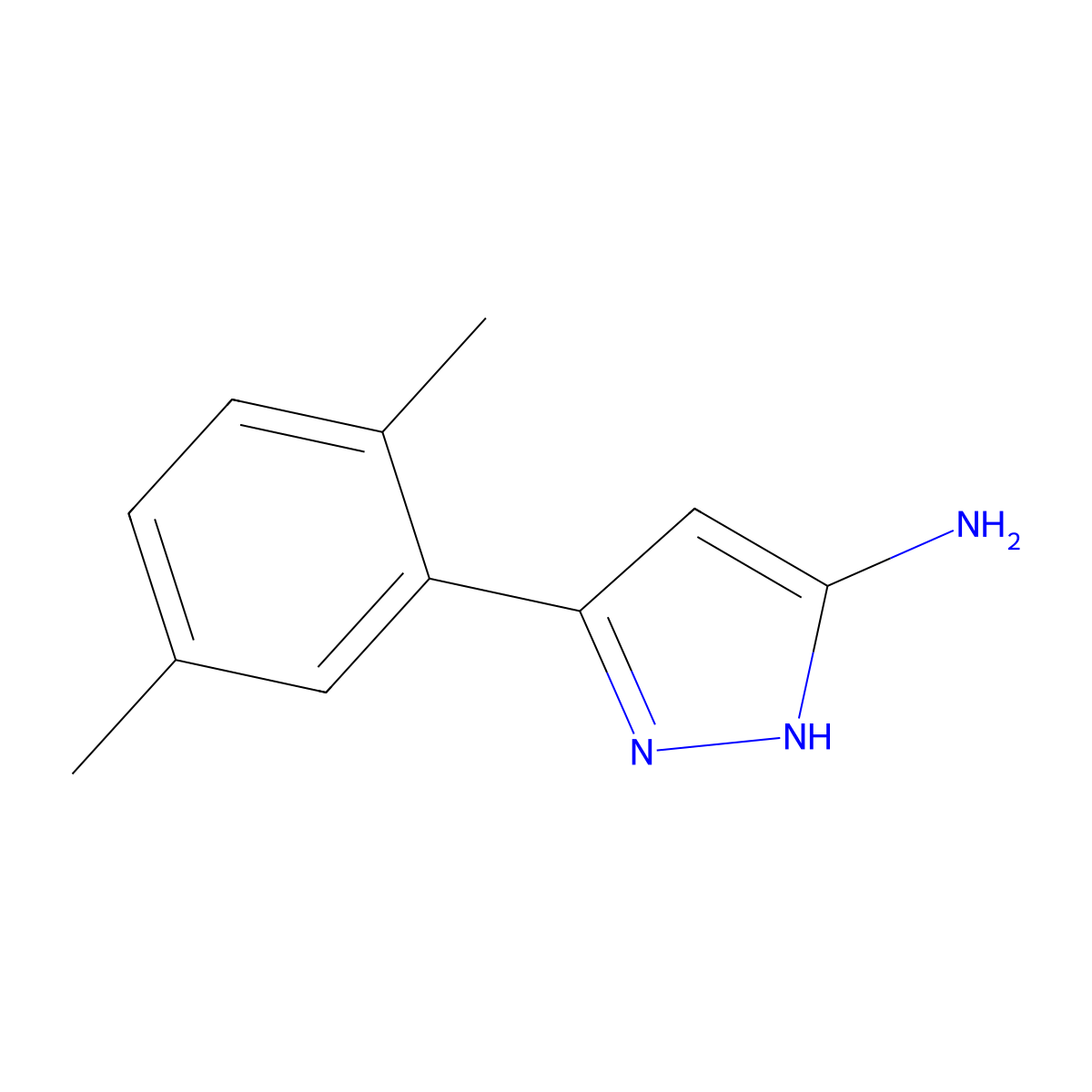 3-(2,5-dimethylphenyl)-1H-pyrazol-5-amine molecular structure, CAS 501902-68-7