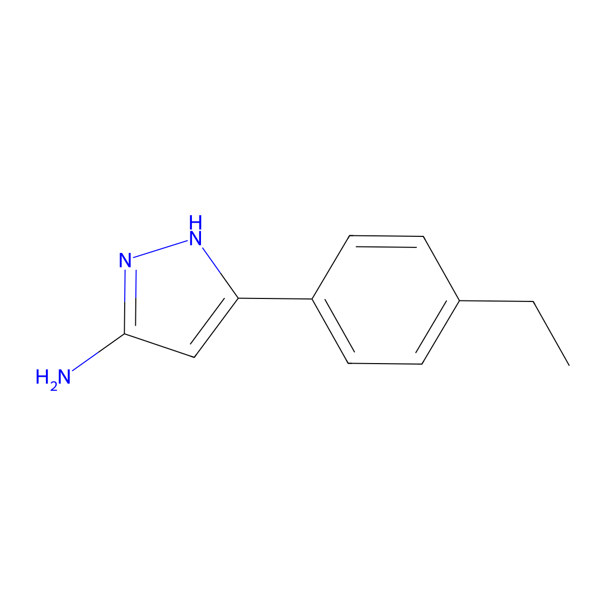 3-(4-ethylphenyl)-1H-pyrazol-5-amine molecular structure, CAS 501902-70-1