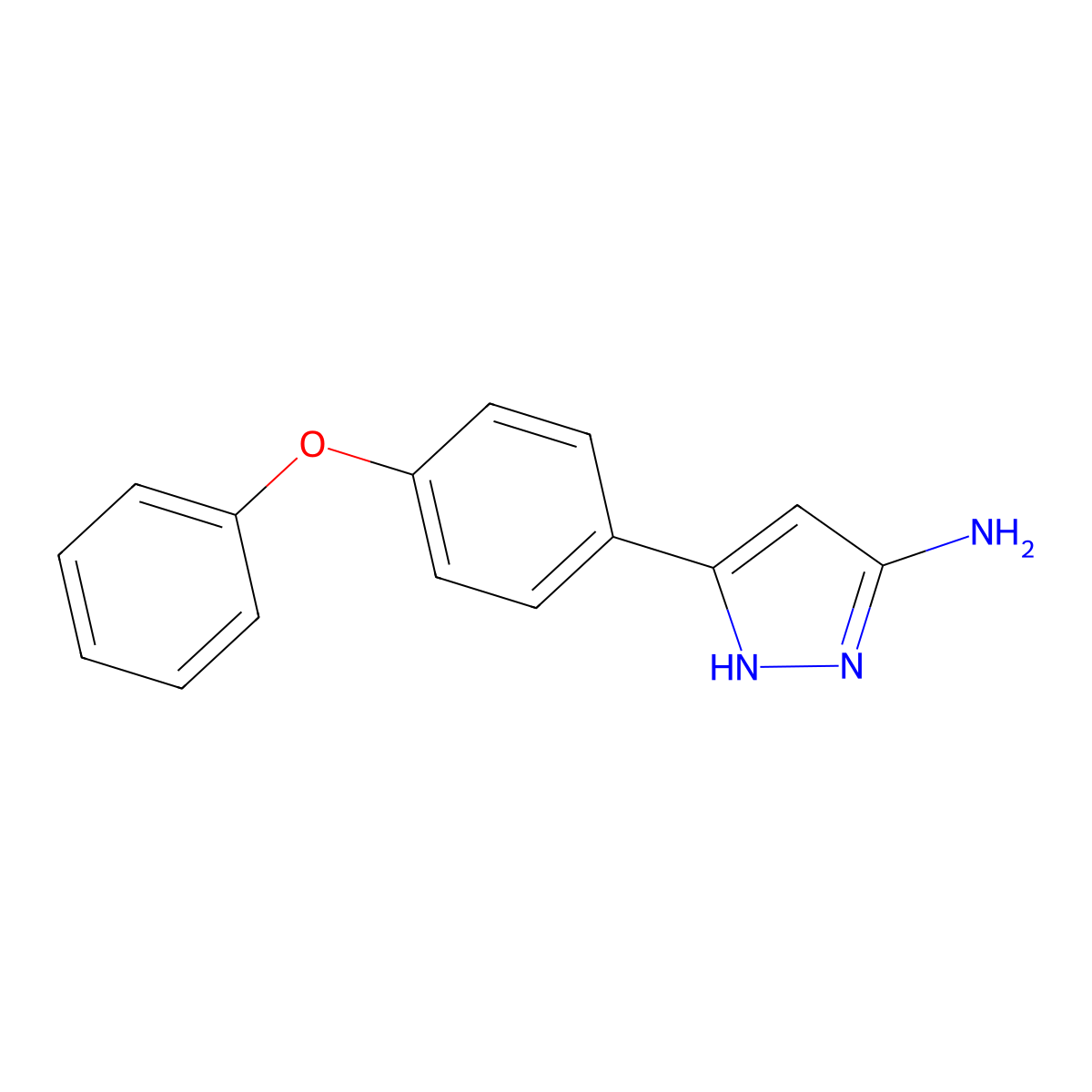 3-(4-phenoxyphenyl)-1H-pyrazol-5-amine molecular structure, CAS 501902-74-5
