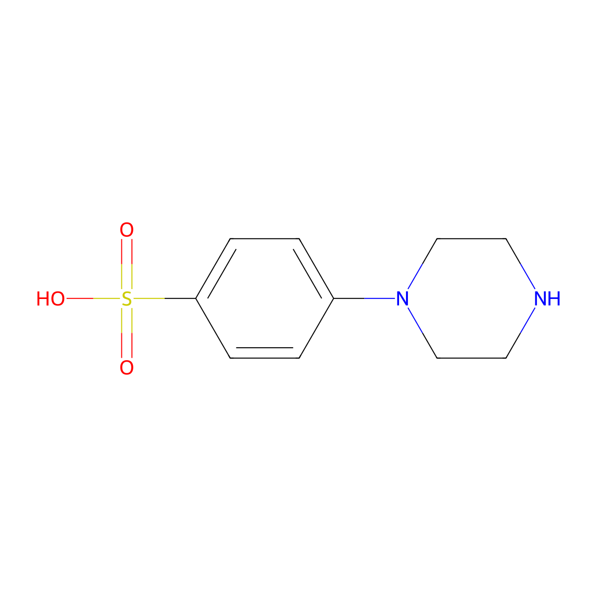 4-(Piperazin-1-yl)benzene-1-sulfonic acid molecular structure, CAS 501903-55-5