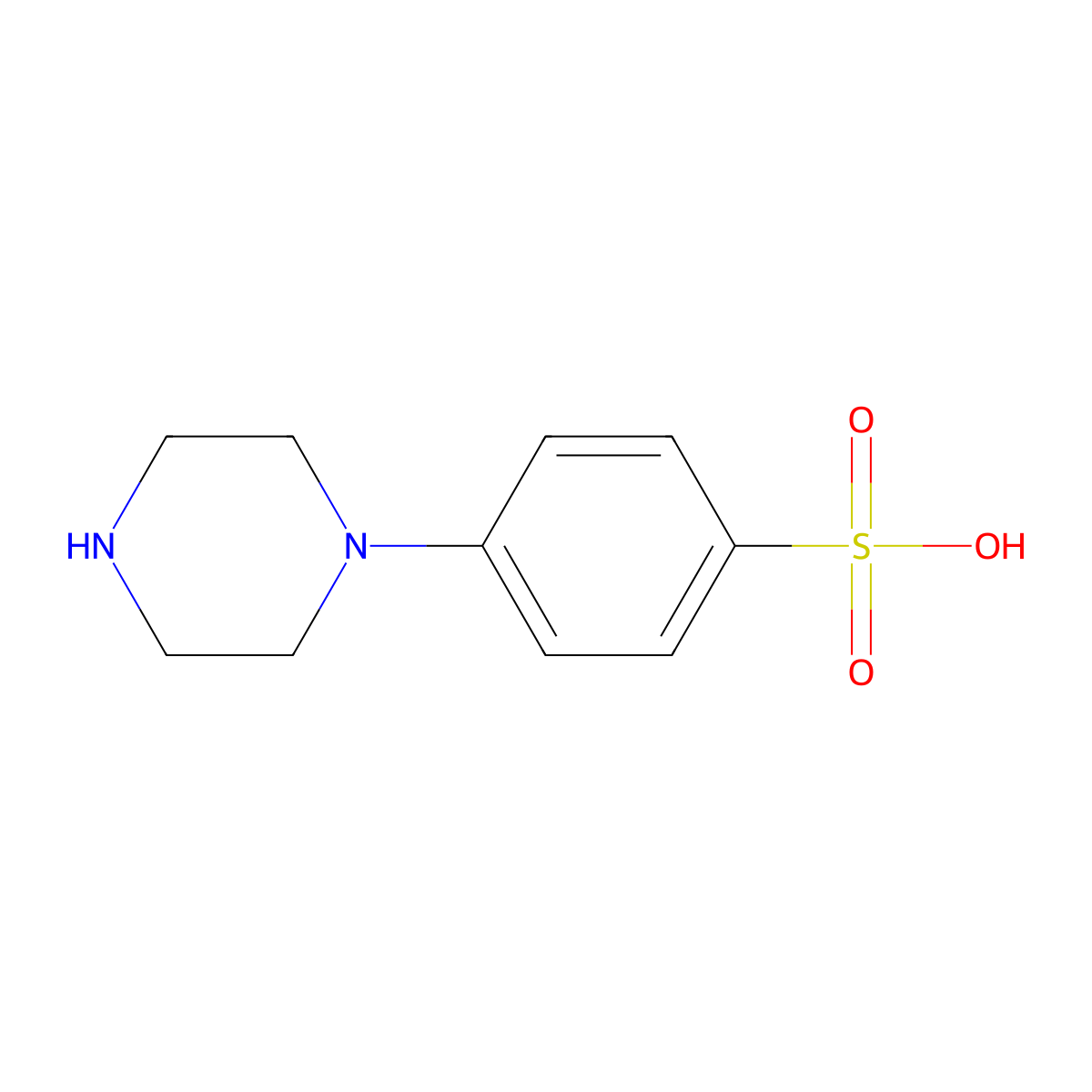 4-(Piperazin-1-yl)benzene-1-sulfonic acid molecular structure, CAS 501903-55-5