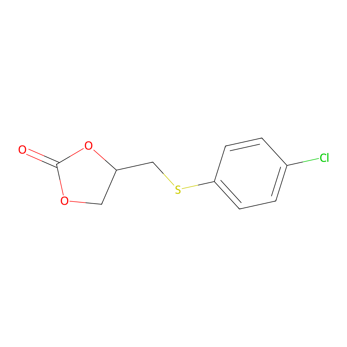 4-{[(4-Chlorophenyl)sulfanyl]methyl}-1,3-dioxolan-2-one molecular structure, CAS 501904-98-9