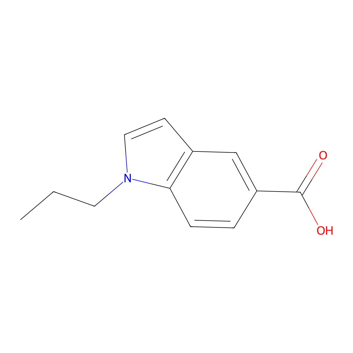 1-Propyl-1h-indole-5-carboxylic acid molecular structure, CAS 501905-90-4