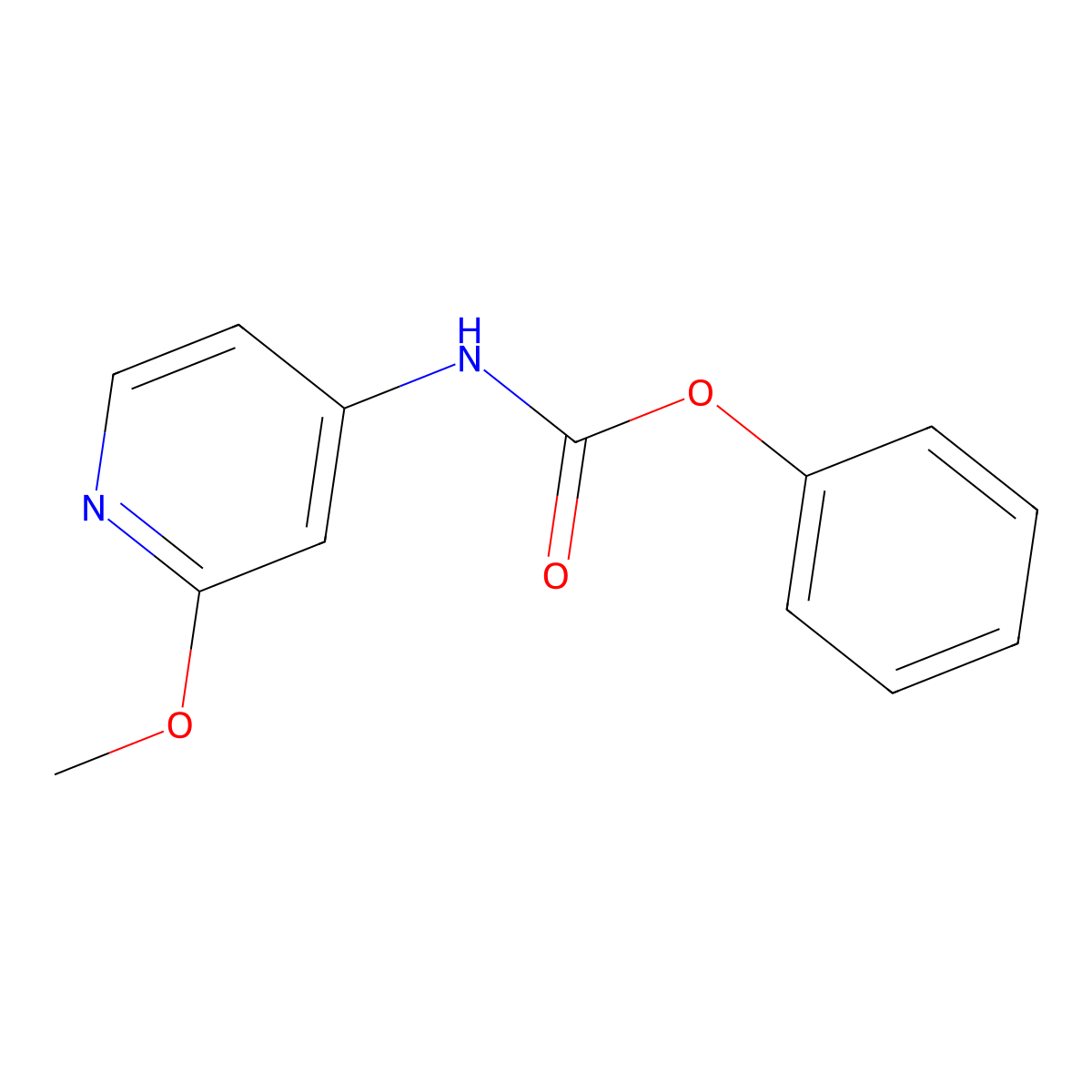 Phenyl 2-methoxy-4-pyridinylcarbamate molecular structure, CAS 501906-61-2