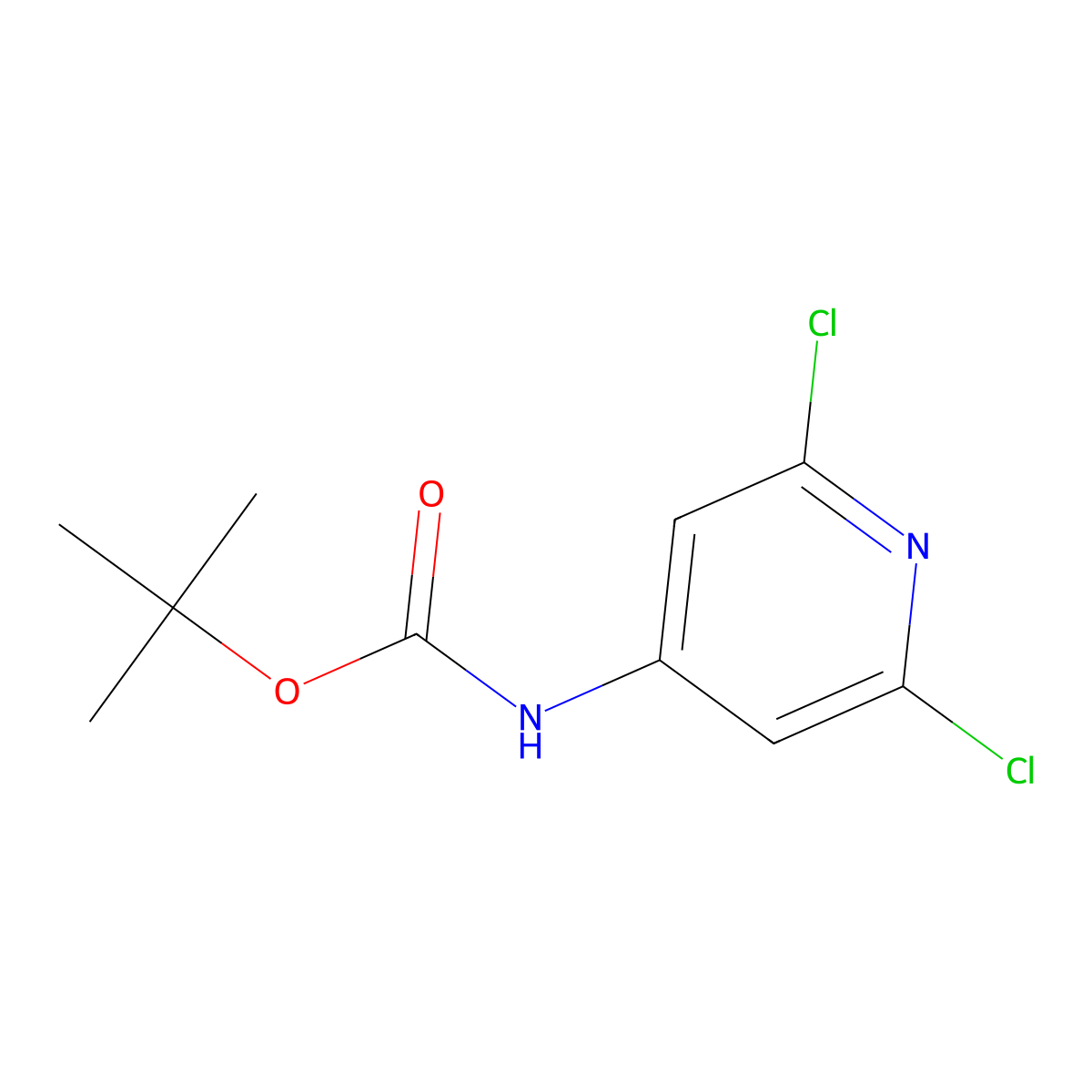 tert-butyl N-(2,6-dichloropyridin-4-yl)carbamate molecular structure, CAS 501907-61-5