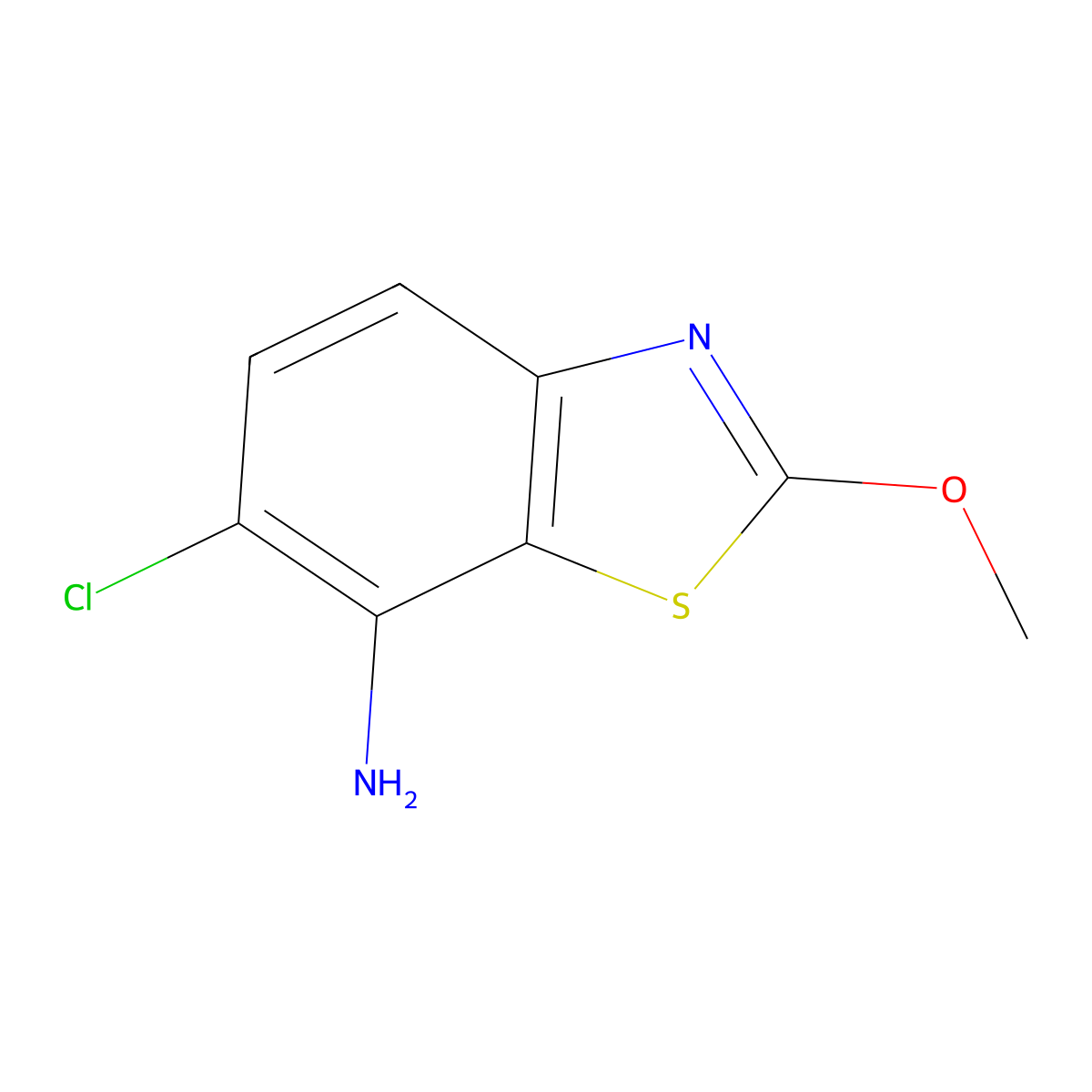 7-Benzothiazolamine,6-chloro-2-methoxy-(9CI) molecular structure, CAS 501907-73-9