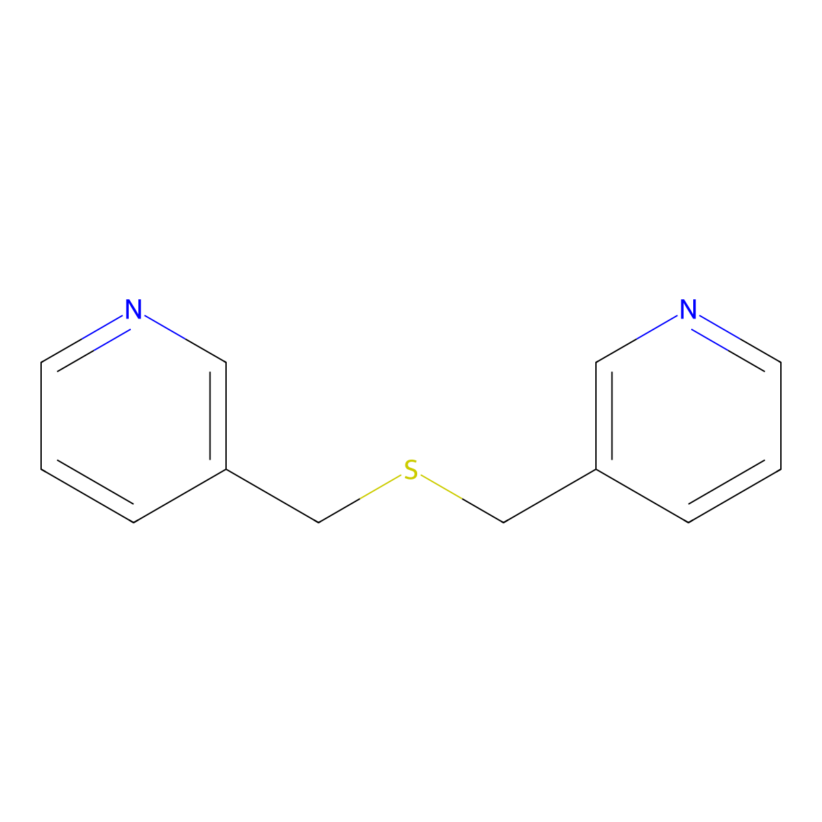3,3'-[Sulfanediylbis(methylene)]dipyridine molecular structure, CAS 501909-96-2