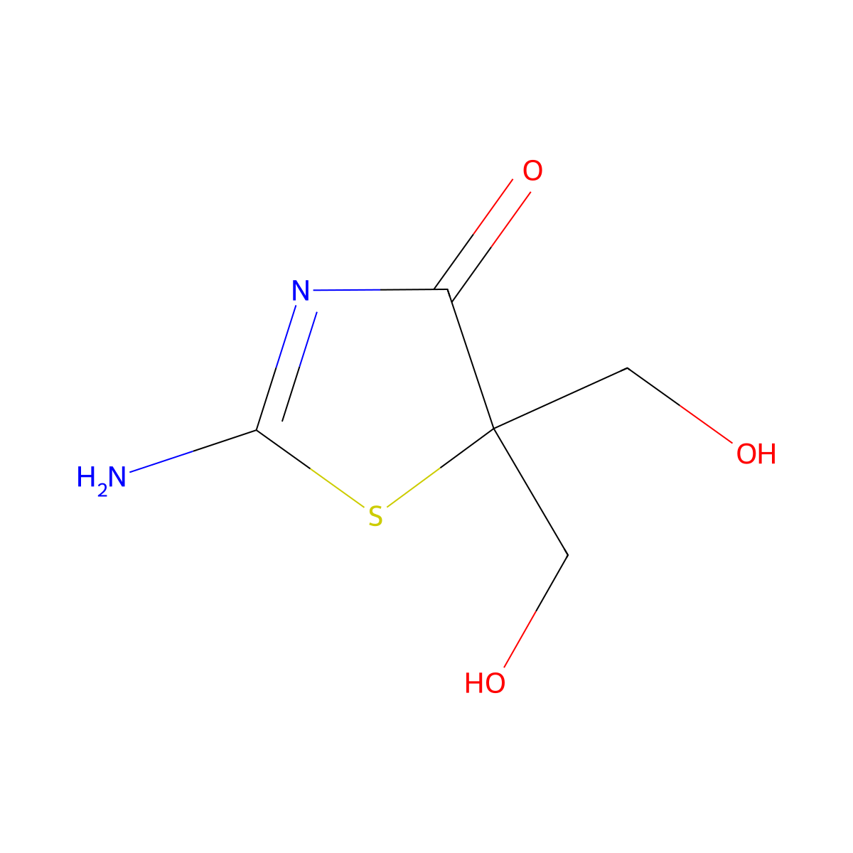 4(5H)-Thiazolone, 2-amino-5,5-bis(hydroxymethyl)- molecular structure, CAS 501911-06-4