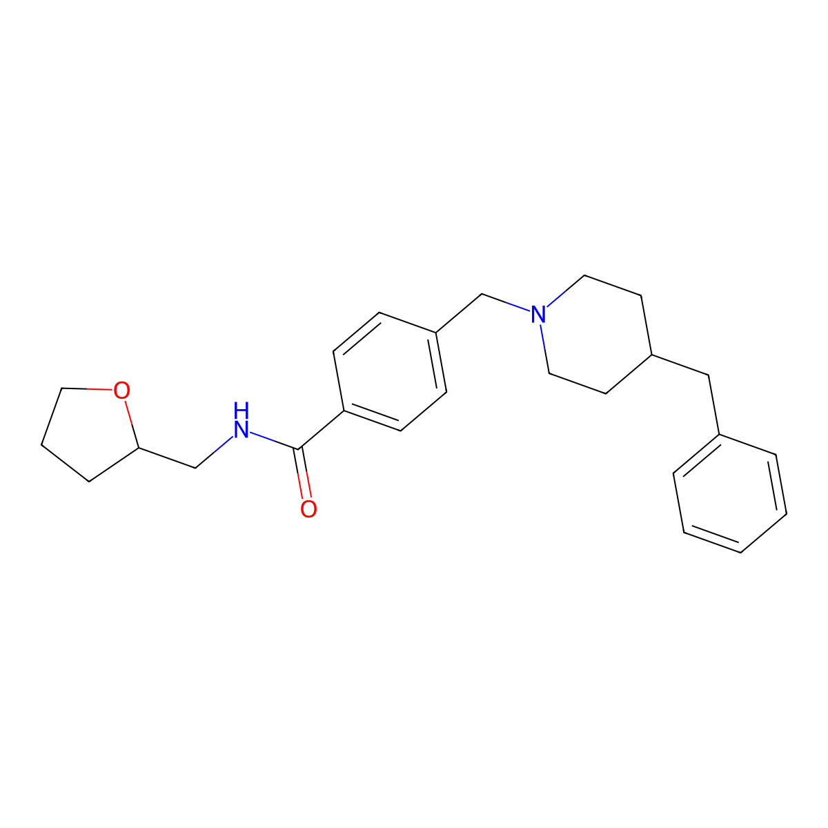4-[(4-benzylpiperidin-1-yl)methyl]-N-(tetrahydrofuran-2-ylmethyl)benzamide molecular structure, CAS 501913-03-7