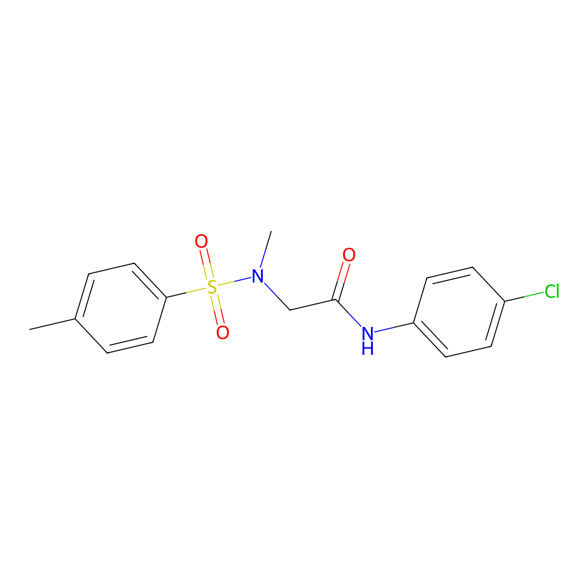 N-(4-chlorophenyl)-2-[methyl-(4-methylphenyl)sulfonylamino]acetamide molecular structure, CAS 501914-67-6
