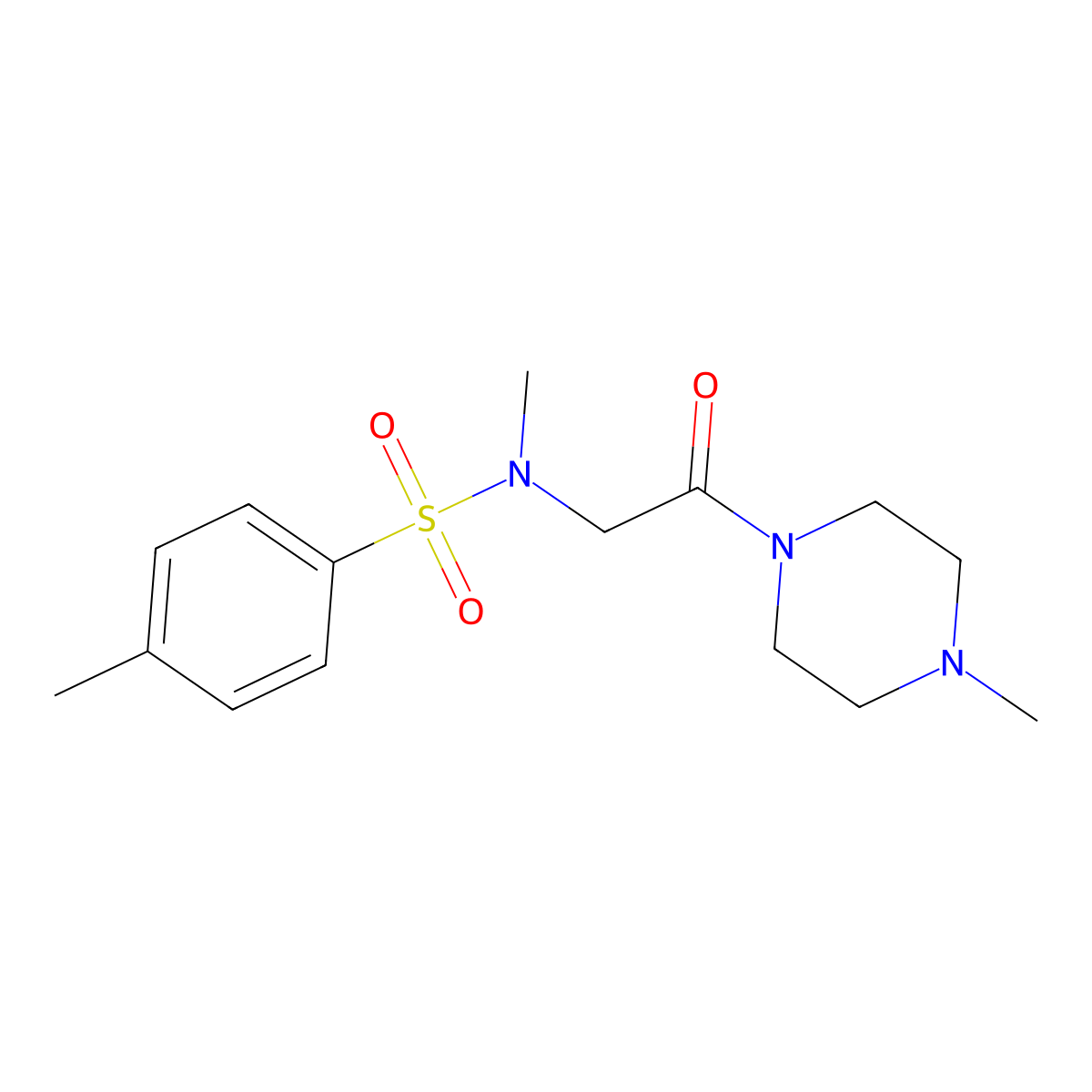 N,4-dimethyl-N-[2-(4-methylpiperazin-1-yl)-2-oxoethyl]benzenesulfonamide molecular structure, CAS 501914-72-3