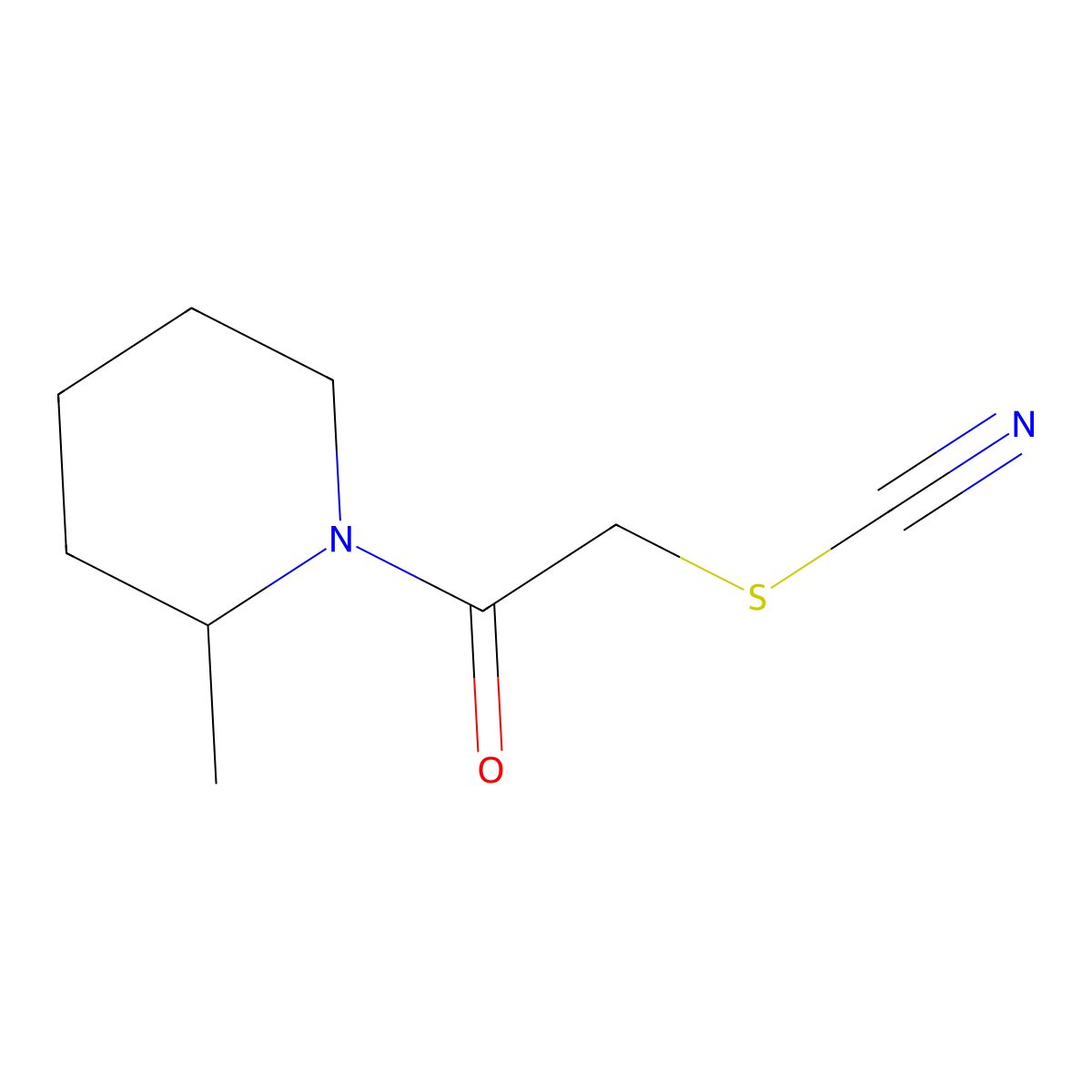 2-(2-Methylpiperidin-1-yl)-2-oxoethyl thiocyanate molecular structure, CAS 501915-97-5