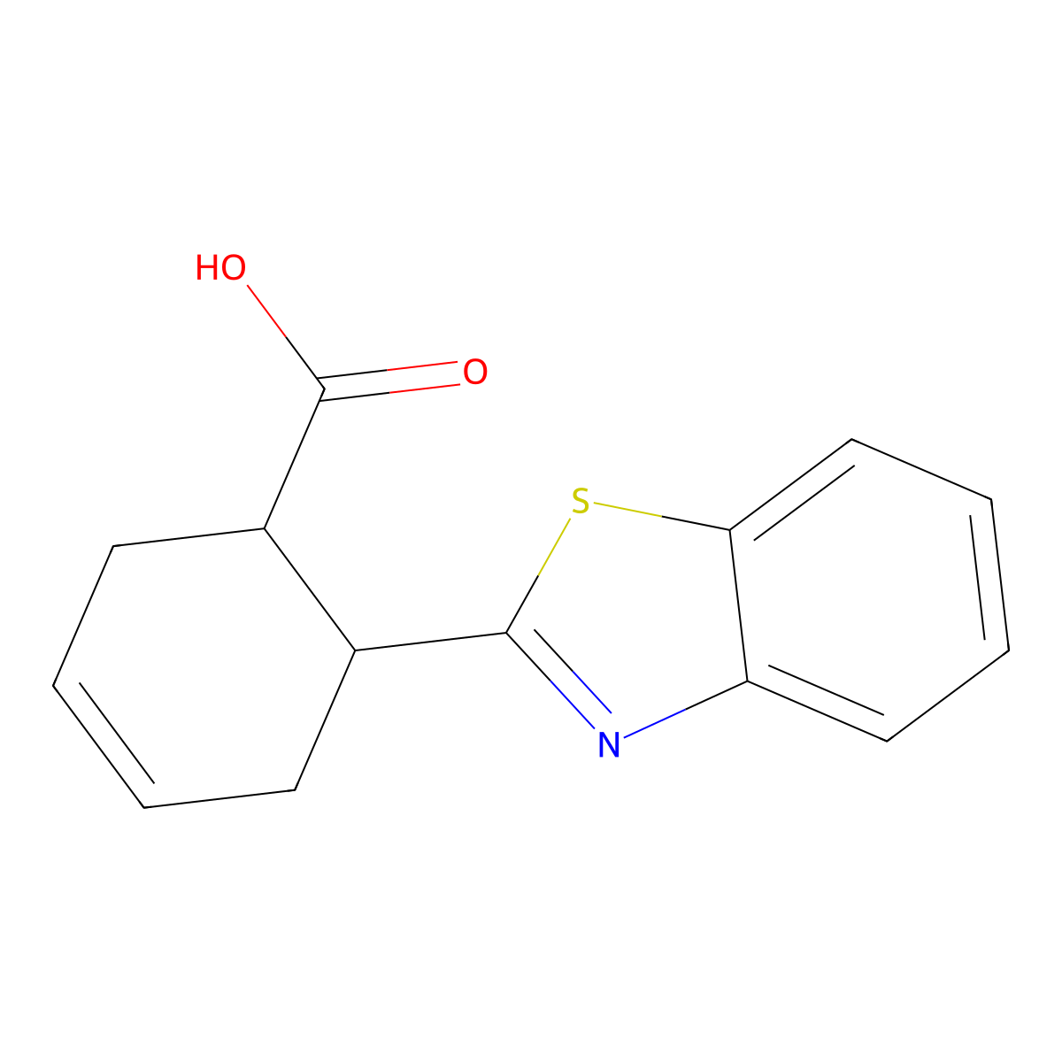6-(1,3-Benzothiazol-2-yl)cyclohex-3-ene-1-carboxylic acid molecular structure, CAS 501916-81-0