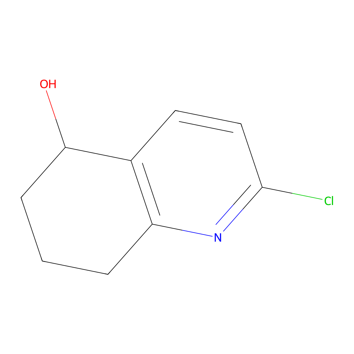 2-Chloro-5,6,7,8-tetrahydroquinolin-5-ol molecular structure, CAS 501917-22-2