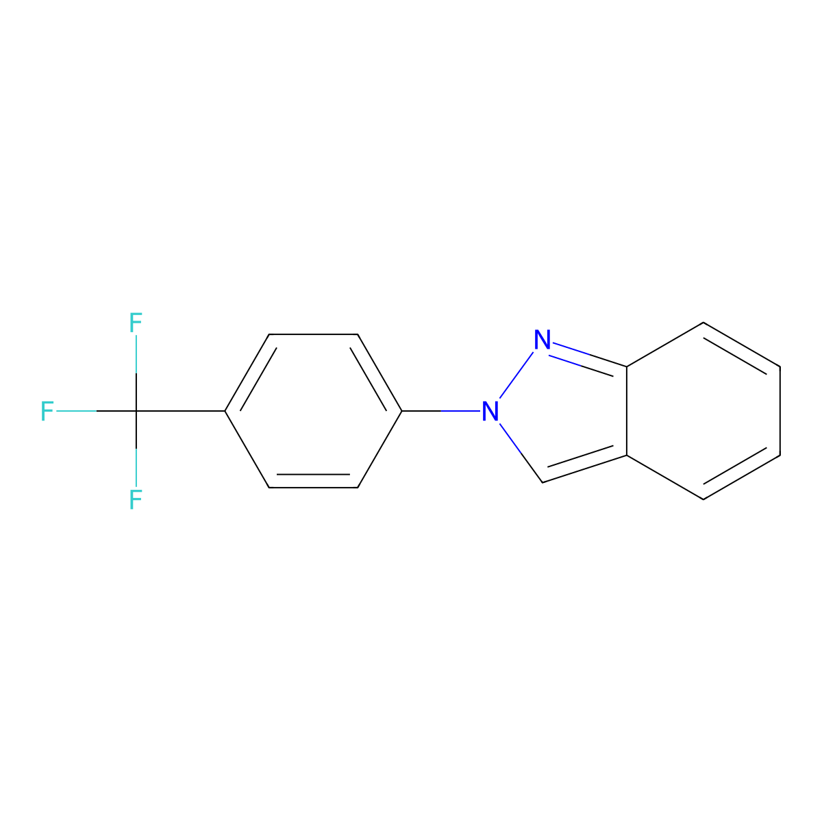 2-(4-(Trifluoromethyl)phenyl)-2H-indazole molecular structure, CAS 501917-68-6