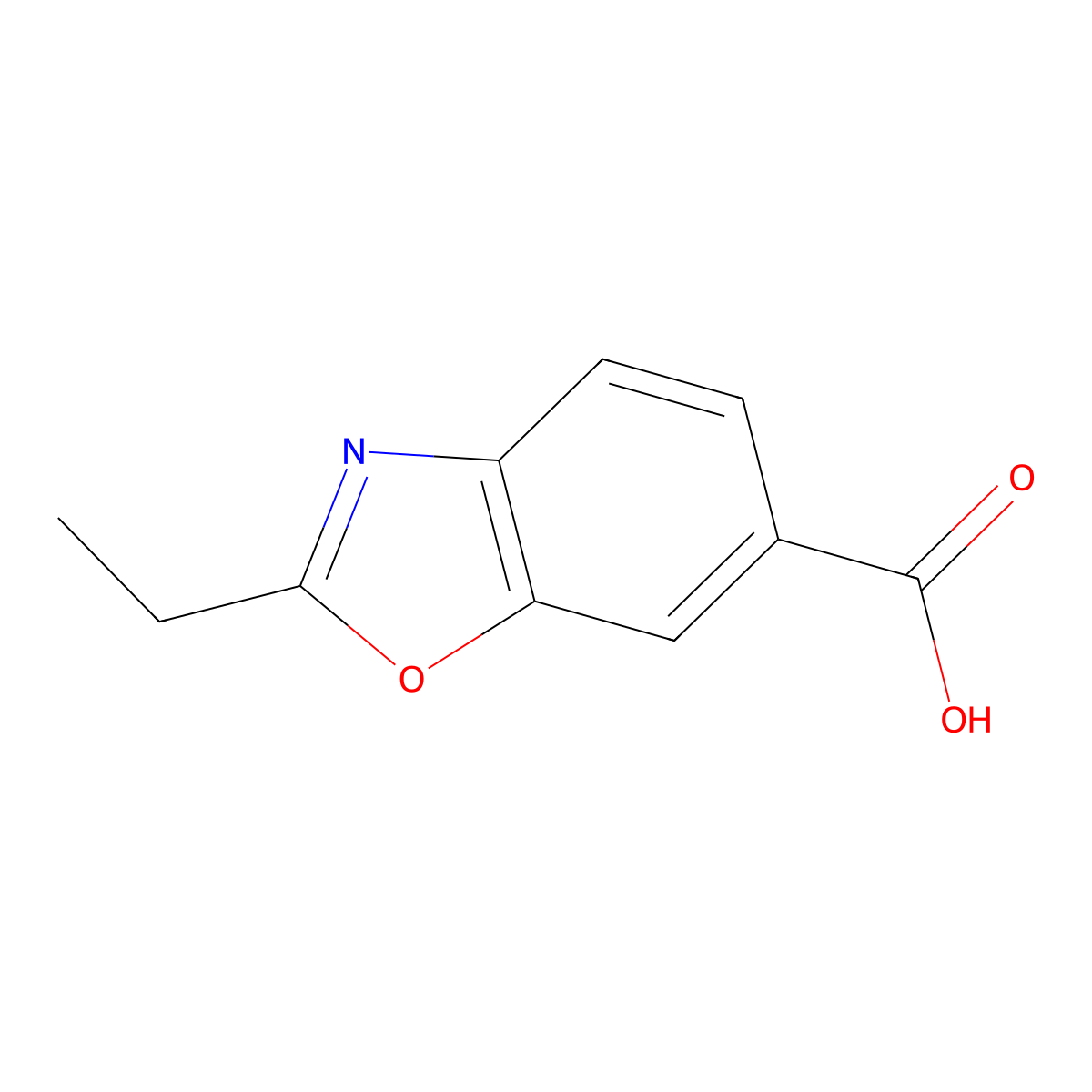 2-Ethylbenzoxazole-6-carboxylic Acid molecular structure, CAS 501918-66-7