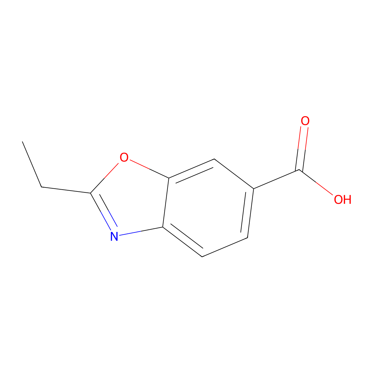 2-Ethylbenzoxazole-6-carboxylic Acid molecular structure, CAS 501918-66-7