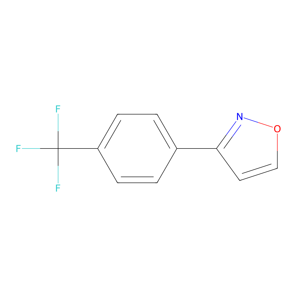 3-[4-(Trifluoromethyl)phenyl]isoxazole molecular structure, CAS 501919-08-0
