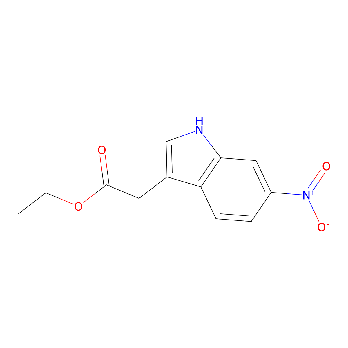 Ethyl 6-Nitroindole-3-acetate molecular structure, CAS 501919-82-0