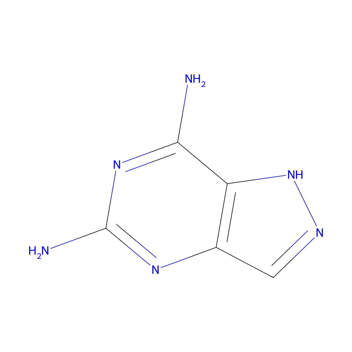1H-pyrazolo[4,3-d]pyrimidine-5,7-diamine molecular structure, CAS 501920-08-7