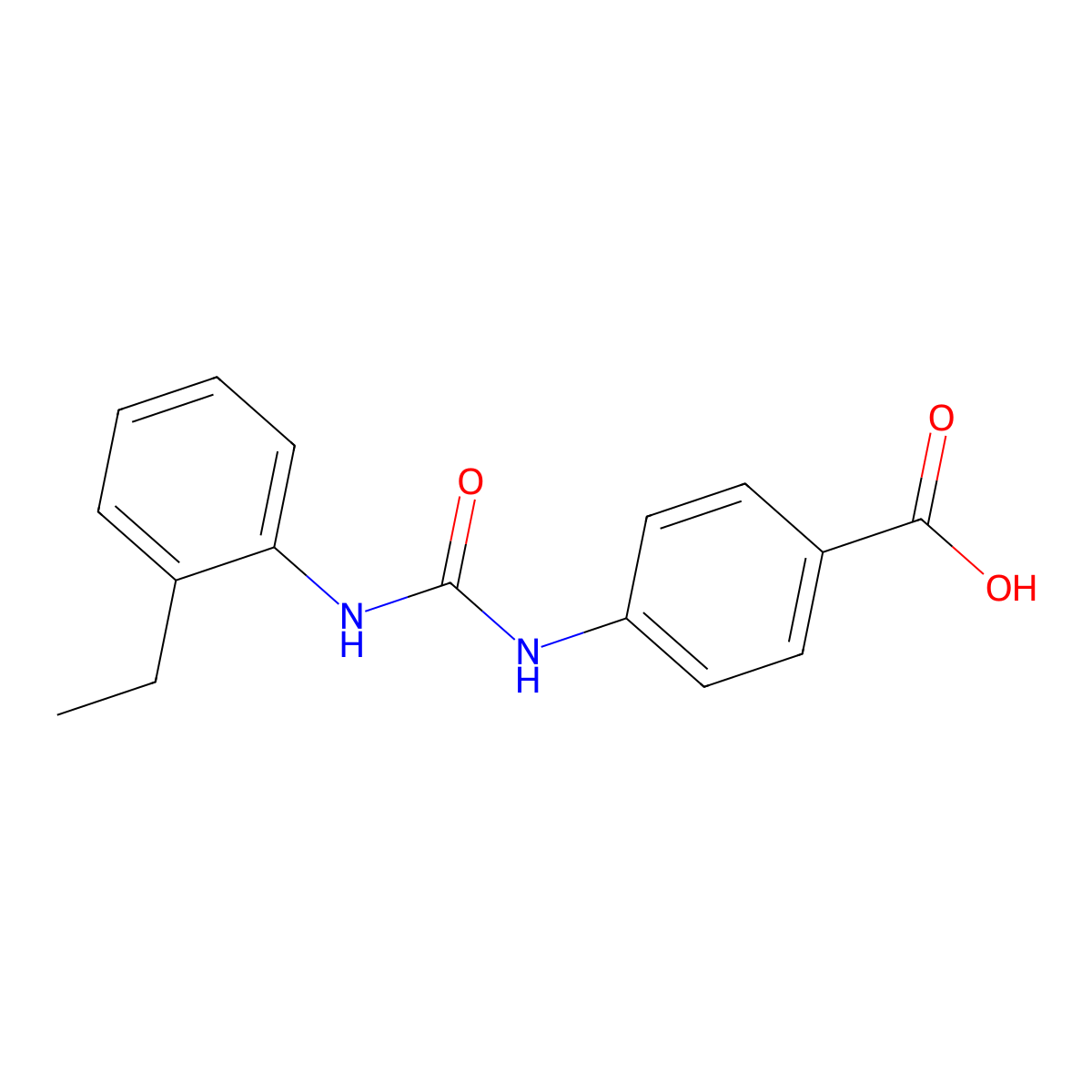 4-{[(2-Ethylphenyl)carbamoyl]amino}benzoic acid molecular structure, CAS 501923-83-7