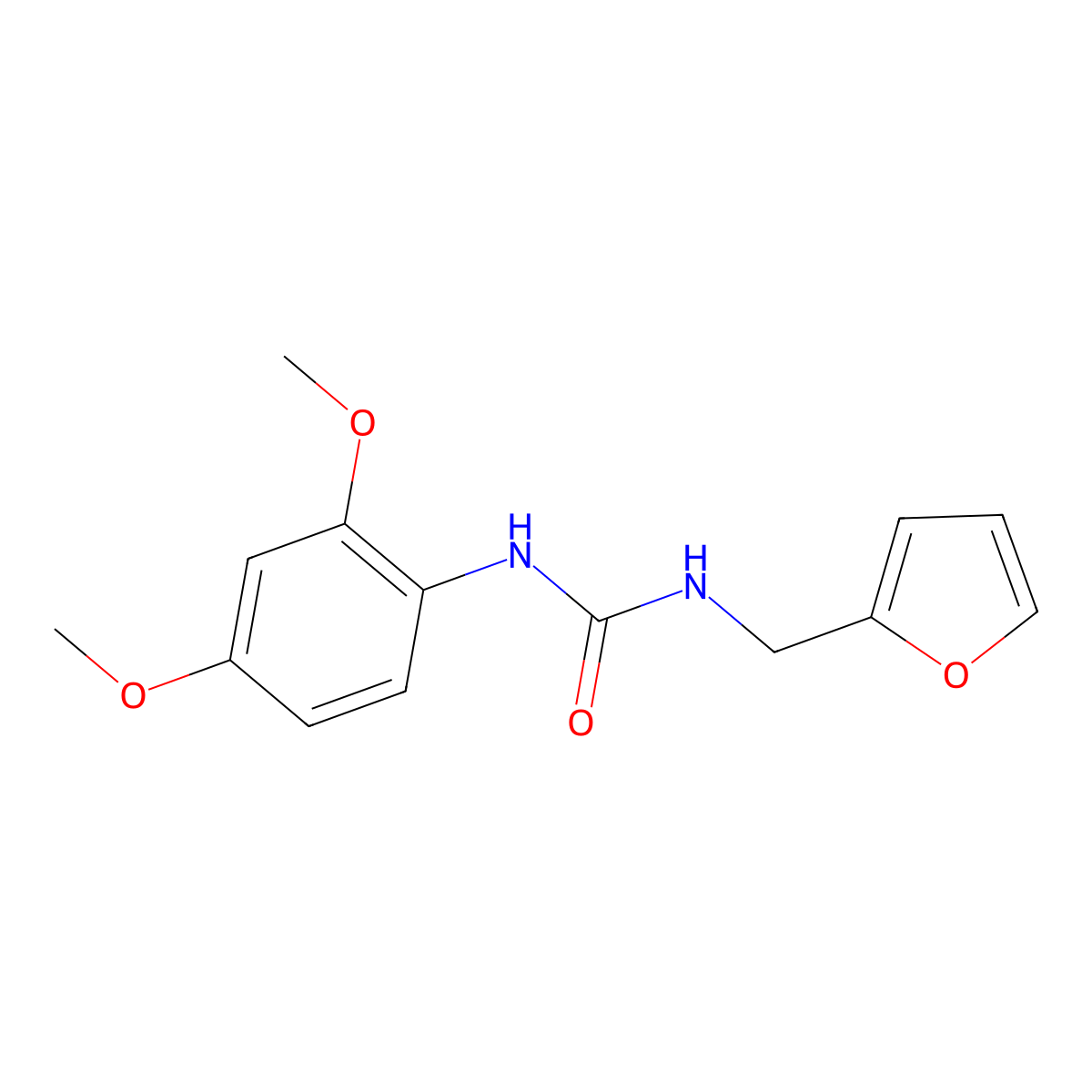 1-(2,4-Dimethoxyphenyl)-3-(furan-2-ylmethyl)urea molecular structure, CAS 501924-48-7
