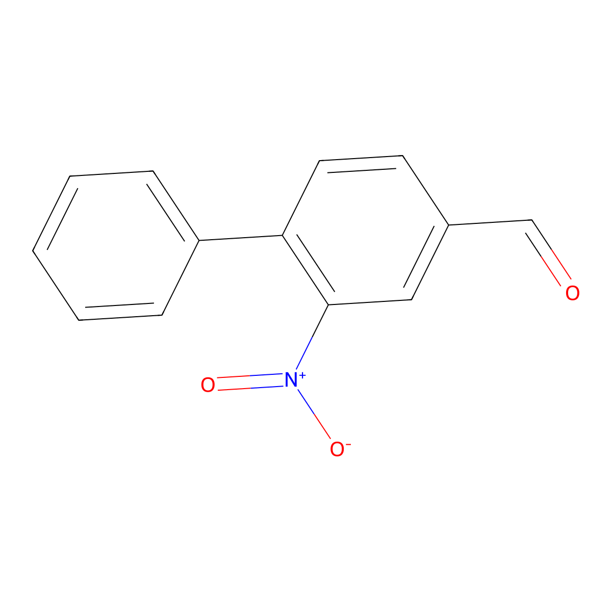 2-Nitrobiphenyl-4-carbaldehyde molecular structure, CAS 501931-57-3
