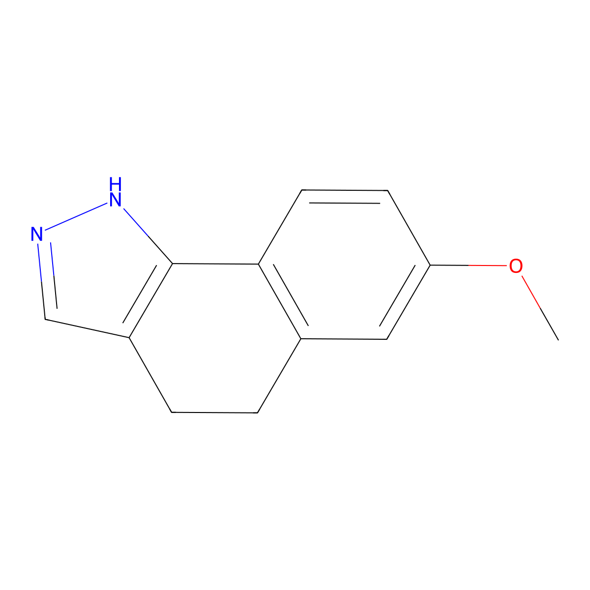 7-Methoxy-4,5-dihydro-1H-benzo[g]indazole molecular structure, CAS 501936-07-8