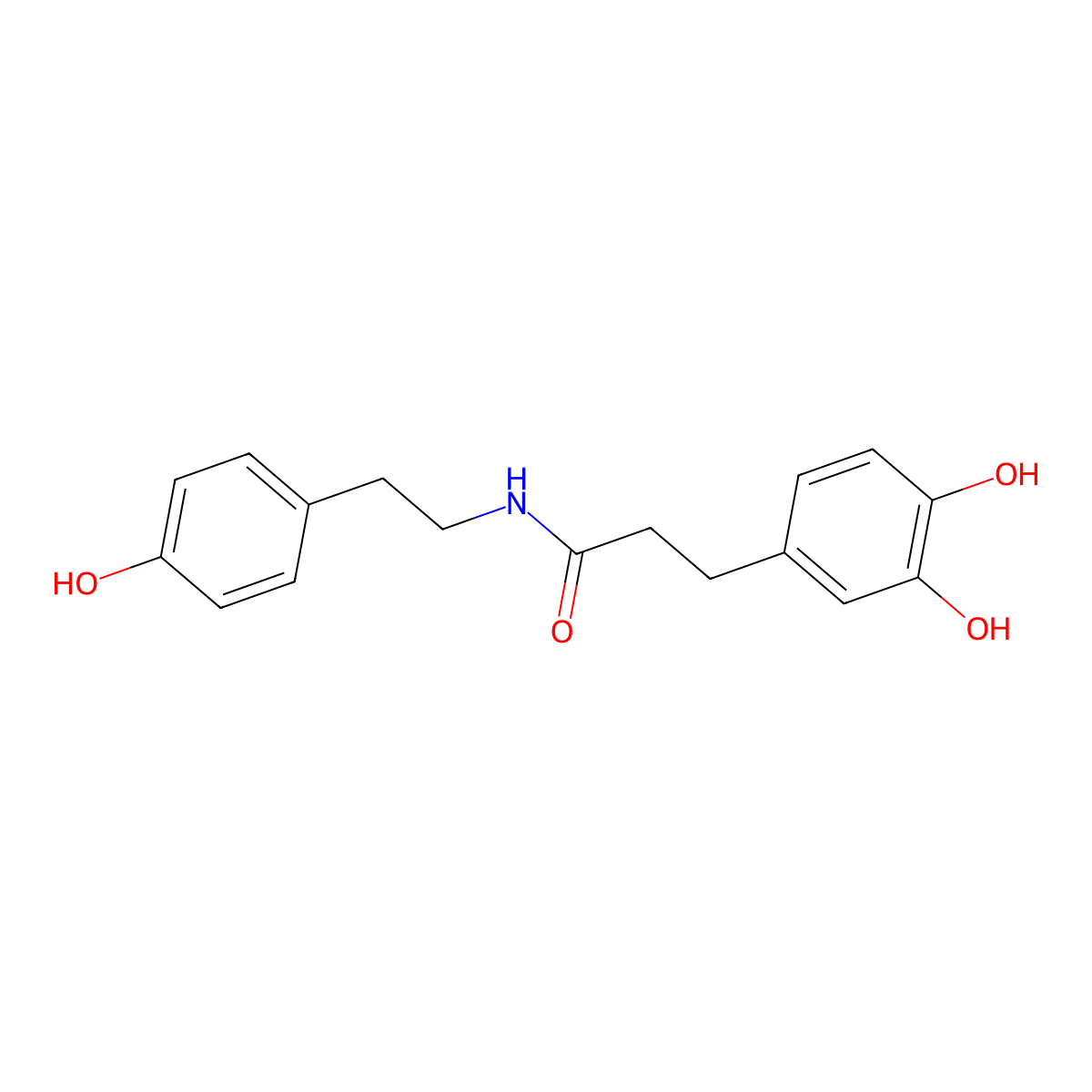 Dihydro-N-Caffeoyltyramine molecular structure, CAS 501939-19-1