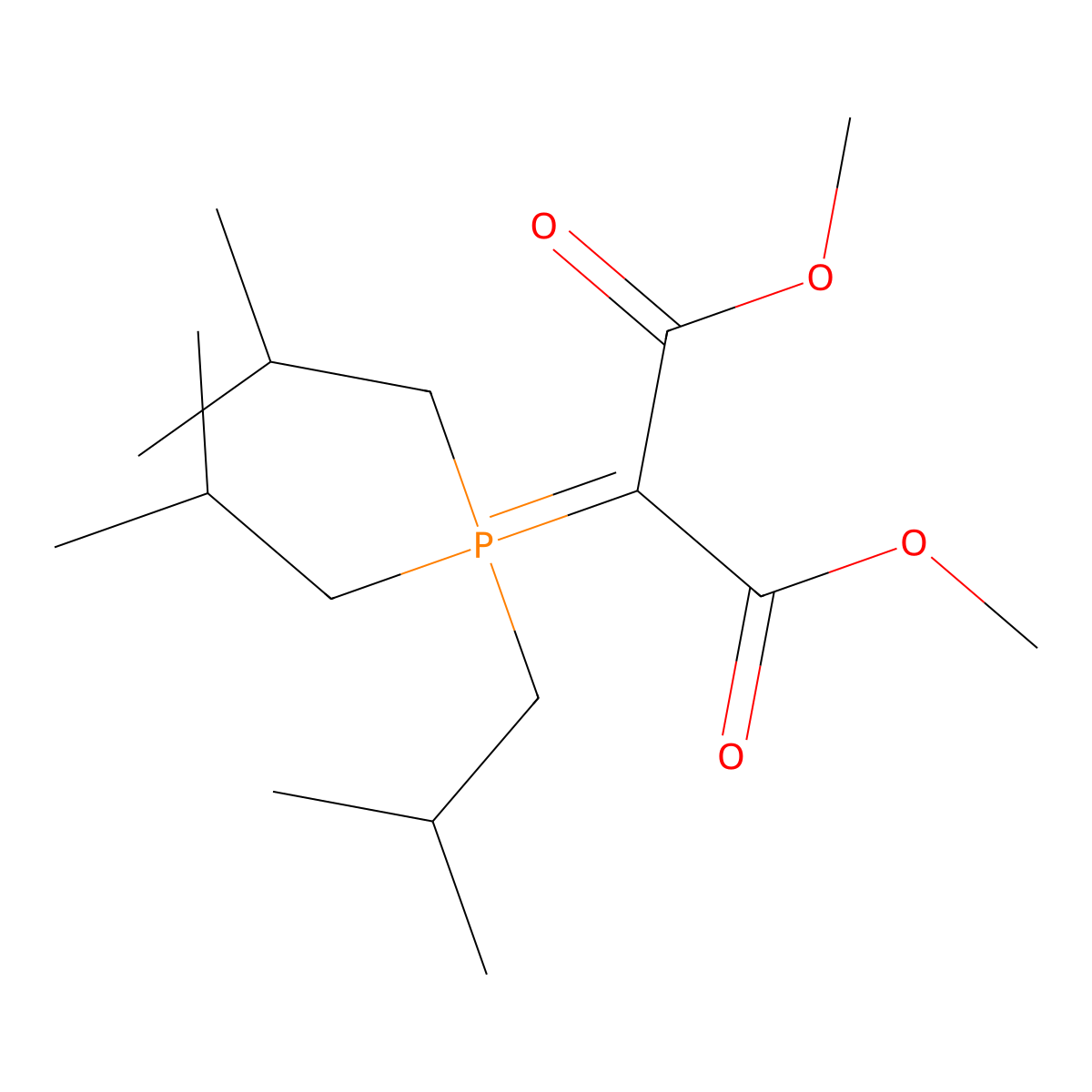 1-O-methyl 3-O-methyl 2-(tri-i-butylphosphoranylidene)propanedioate molecular structure, CAS 501939-33-9