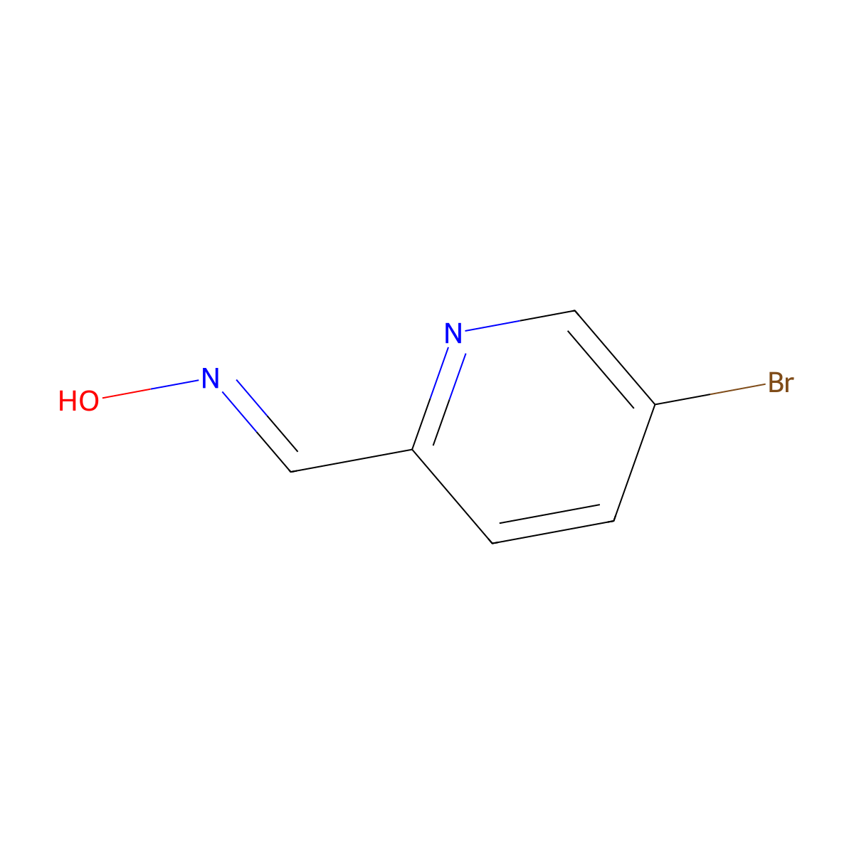 5-Bromopicolinaldehyde oxime molecular structure, CAS 501939-52-2