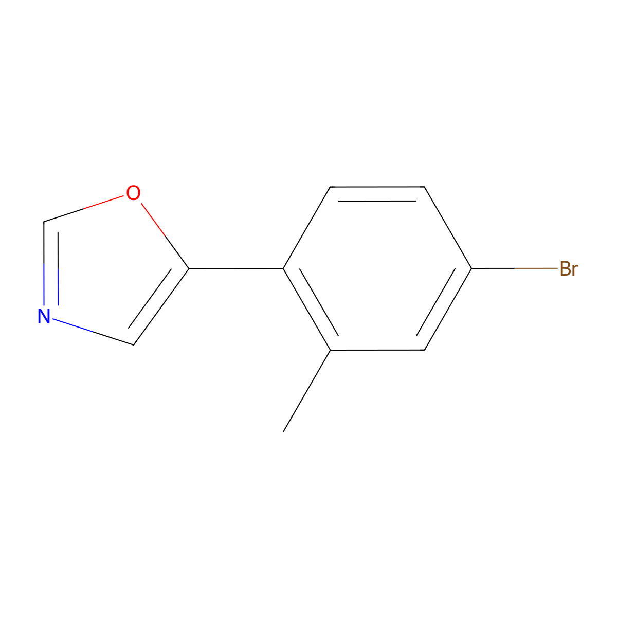 5-(4-Bromo-2-methylphenyl)-1,3-oxazole molecular structure, CAS 501944-47-4