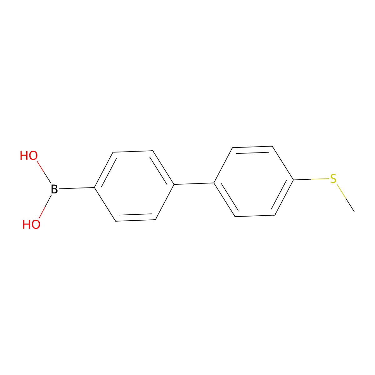 4-(4-Methylthiophenyl)phenylboronic acid molecular structure, CAS 501944-48-5