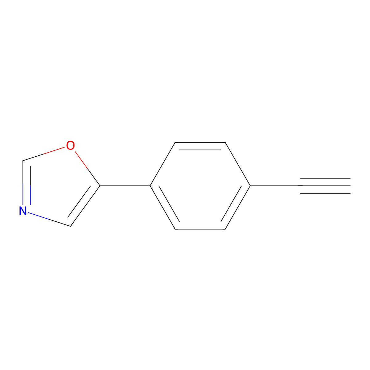 5-(4-Ethynylphenyl)-1,3-oxazole molecular structure, CAS 501944-63-4