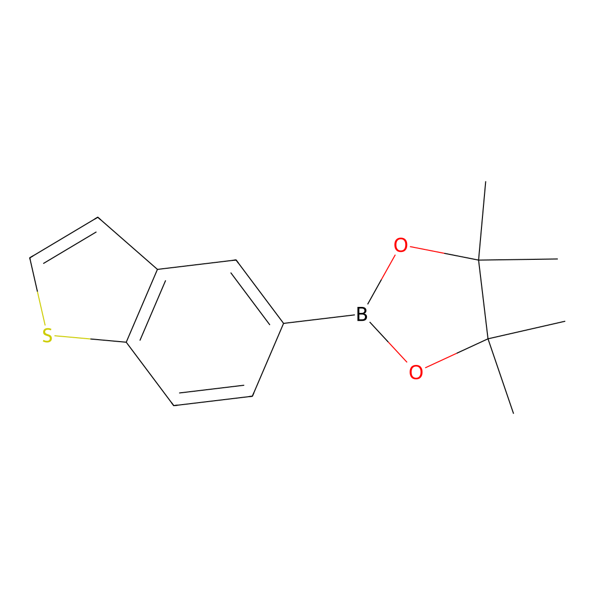 2-(1-Benzothiophen-5-yl)-4,4,5,5-tetramethyl-1,3,2-dioxaborolane molecular structure, CAS 501945-71-7