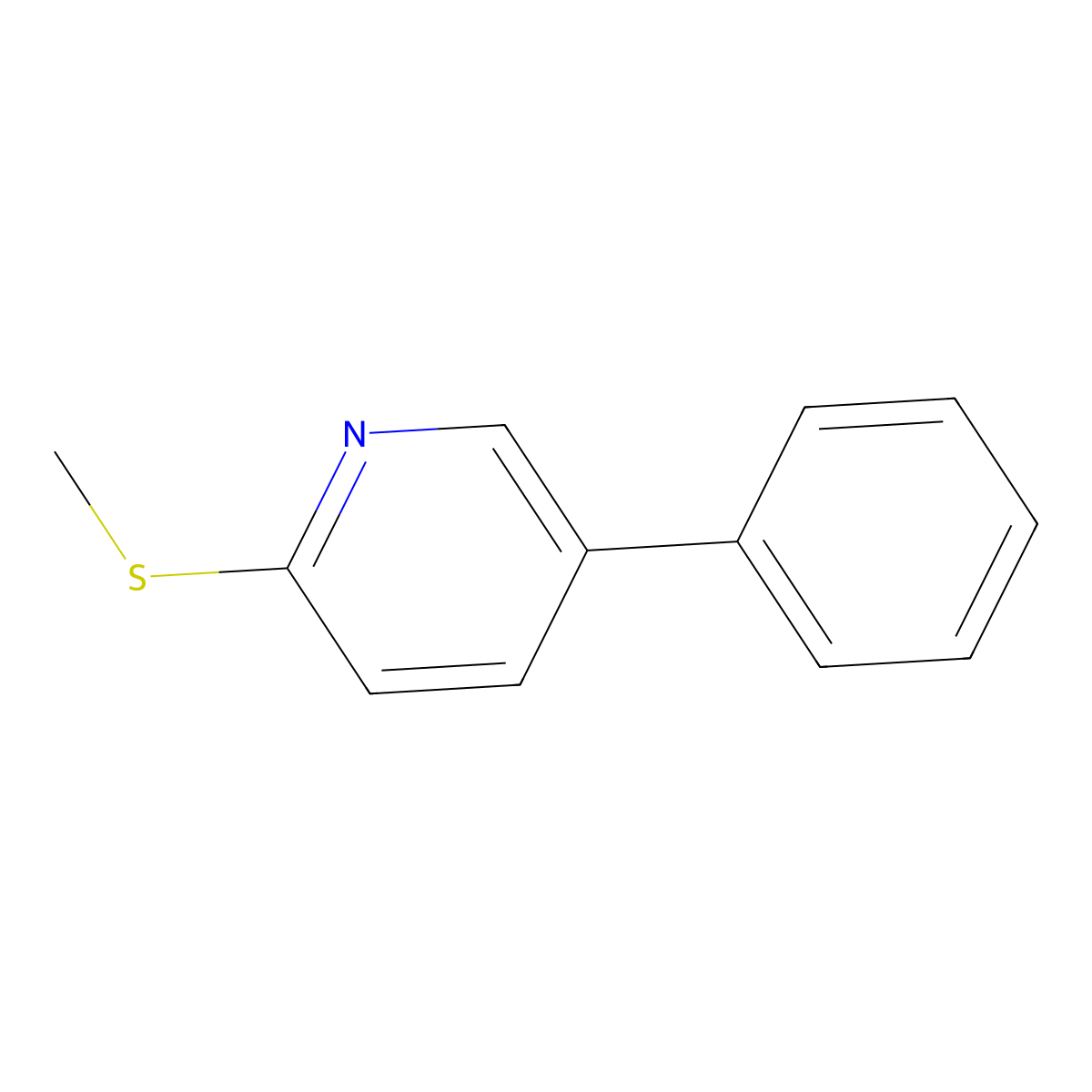 2-(Methylthio)-5-phenylpyridine molecular structure, CAS 501949-09-3