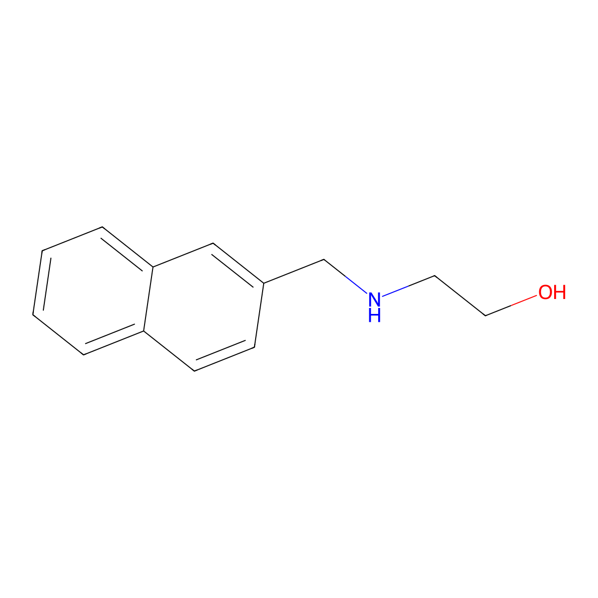 2-{[(Naphthalen-2-yl)methyl]amino}ethan-1-ol molecular structure, CAS 501950-54-5