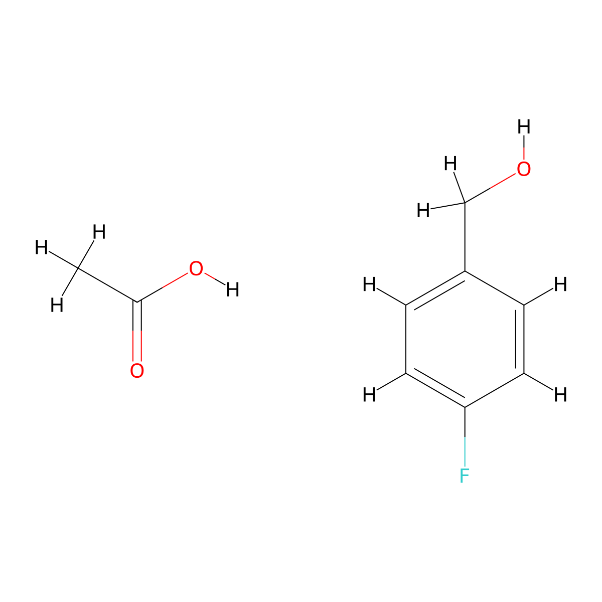 Benzenemethanol, 4-fluoro-, acetate molecular structure, CAS 502-00-1