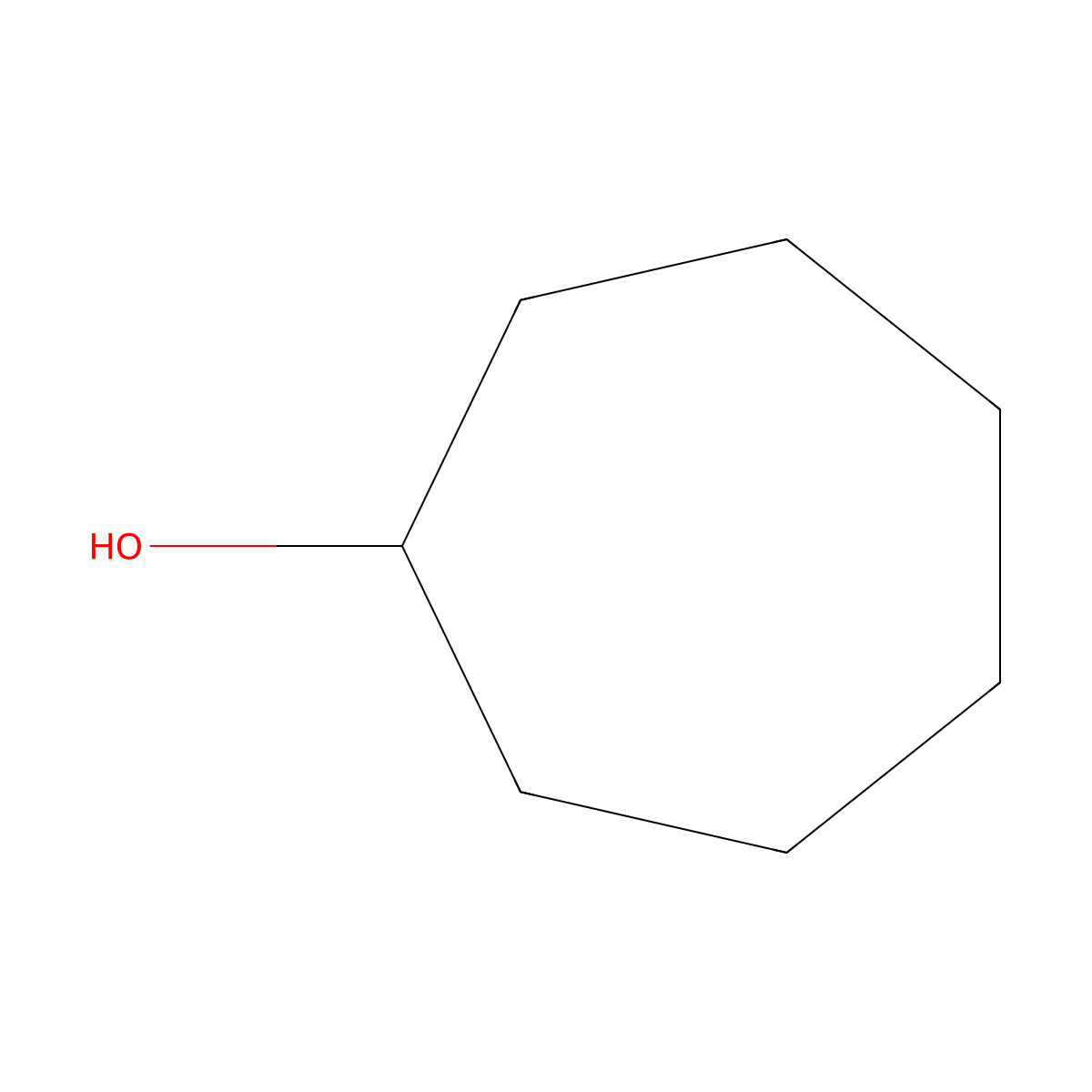Cycloheptanol molecular structure, CAS 502-41-0