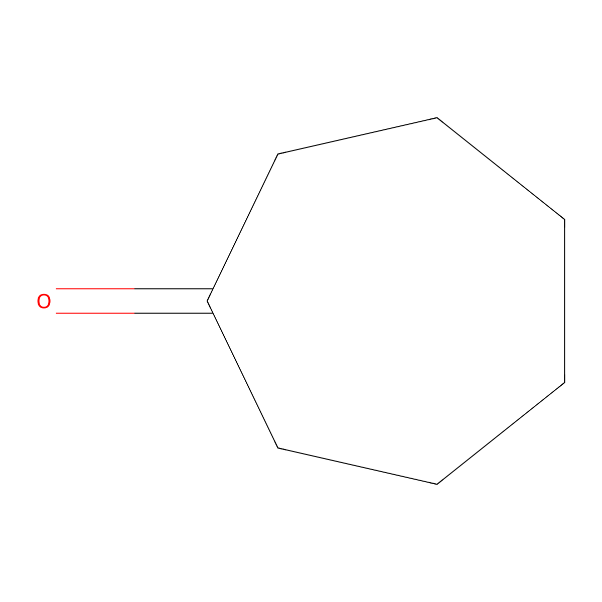 Cycloheptanone molecular structure, CAS 502-42-1