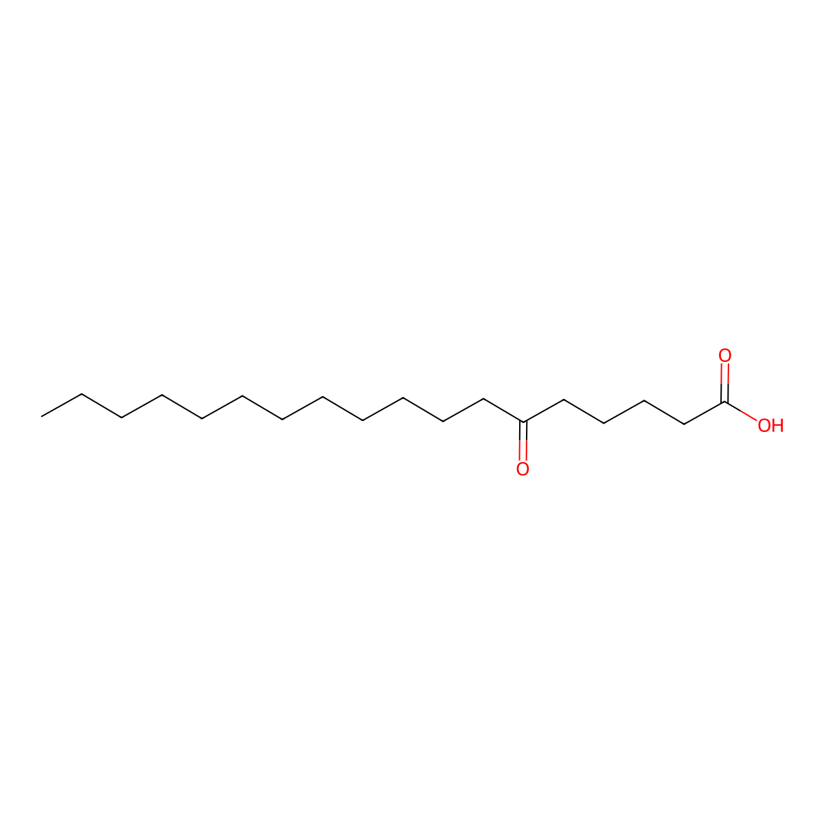6-Oxooctadecanoic acid molecular structure, CAS 502-71-6