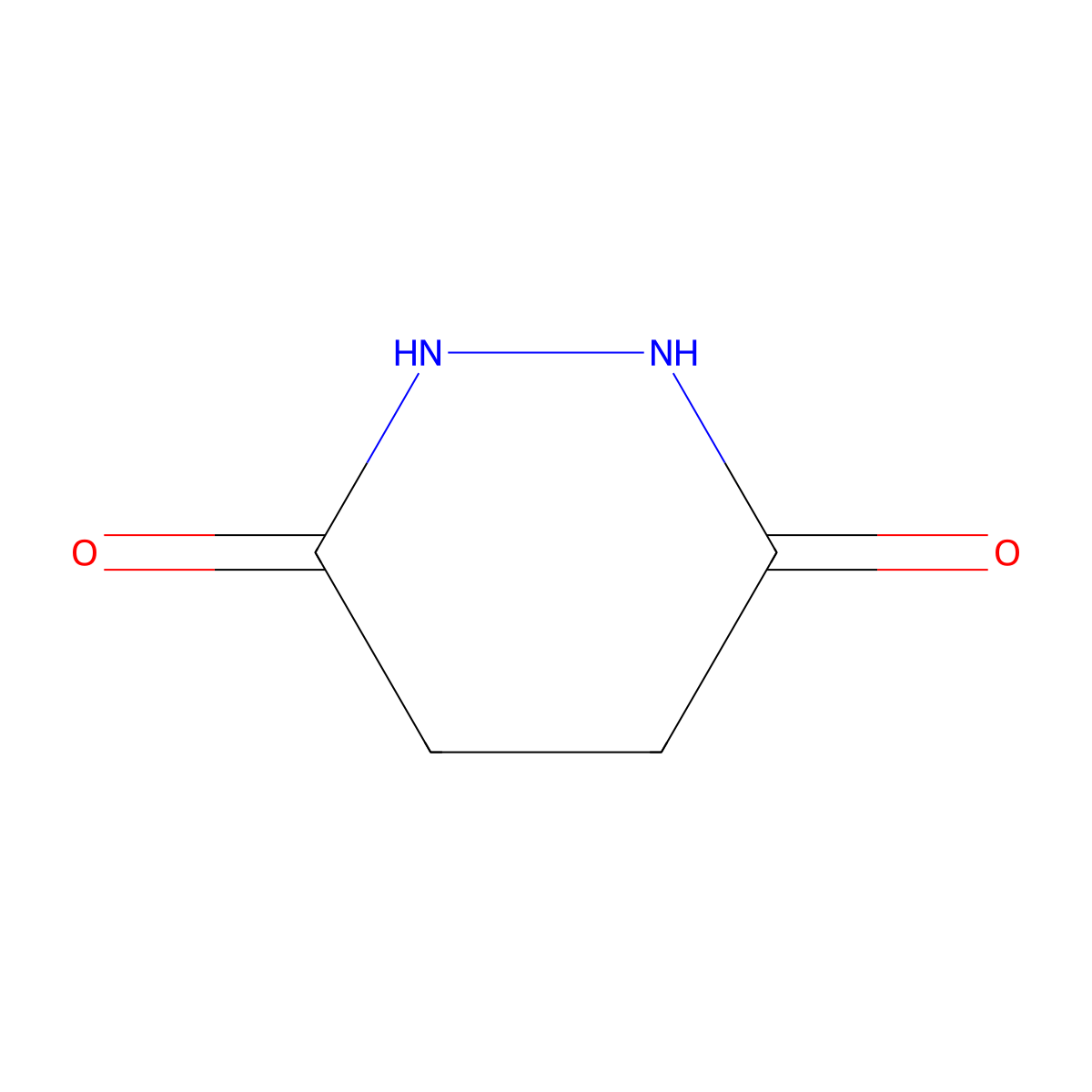 Succinic hydrazide molecular structure, CAS 502-95-4